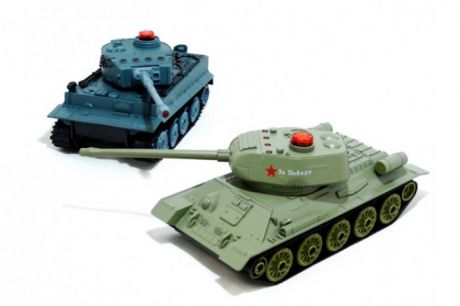 Радиоуправляемые игрушки Huan QI Радиоуправляемый танковый бой Abtoys Т34 и Tiger 1:32