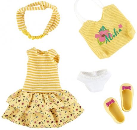 Куклы и одежда для кукол Kruselings Одежда и обувь для куклы Джой в летнем желтом наряде 23 см