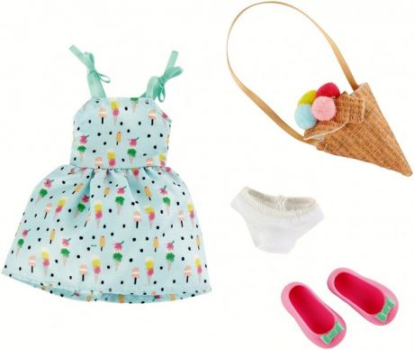 Куклы и одежда для кукол Kruselings Одежда и обувь для куклы Вера в сарафане и сумкой-мороженое 23 см