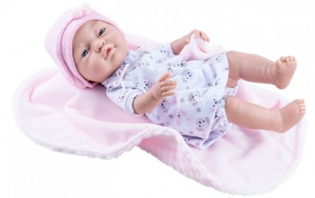 Куклы и одежда для кукол Paola Reina Кукла Бэби девочка с розовым одеяльцем 45 см