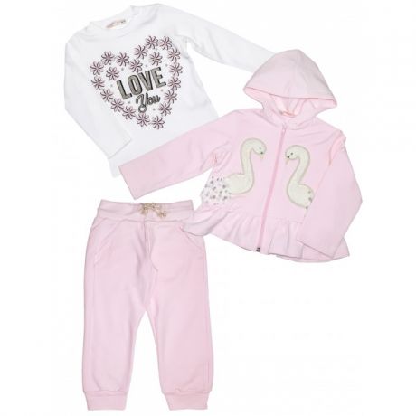 Комплекты детской одежды Baby Rose Комплект для девочки жакет, лонгслив, брюки 7664