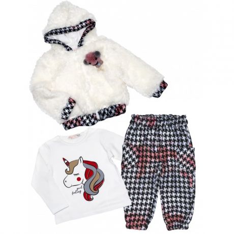 Комплекты детской одежды Baby Rose Комплект для девочки жакет, лонгслив и брюки 3540