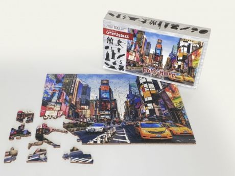Пазлы Нескучные Игры Деревянный пазл Citypuzzles Нью-Йорк