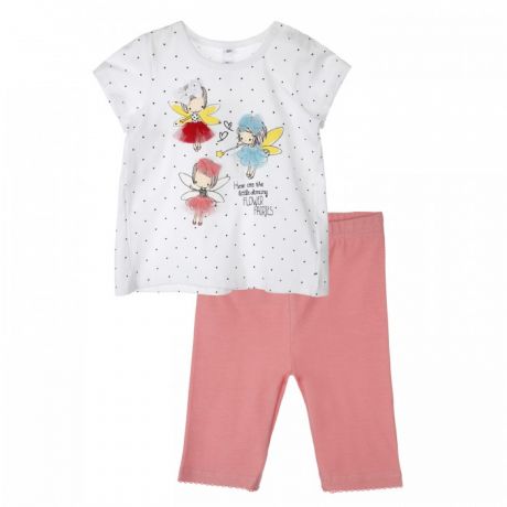 Комплекты детской одежды Playtoday Комплект трикотажный для девочек леггинсы и футболка 12123334