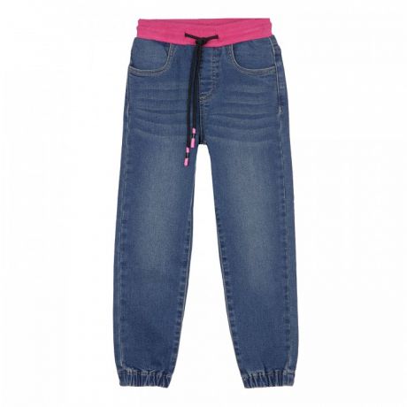 Брюки и джинсы Playtoday Брюки текстильные джинсовые для девочек 12122963