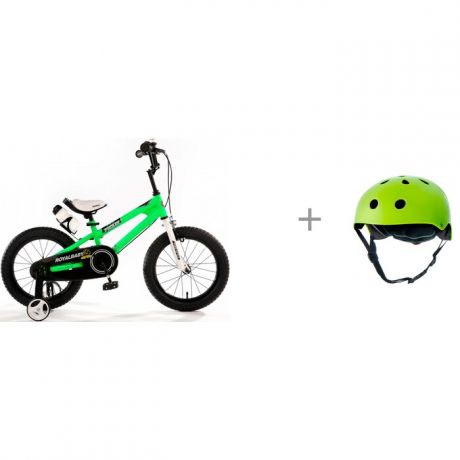 Шлемы и защита Kinderkraft Шлем с наклейками Safety и велосипед Royal Baby Freestyle Steel 16