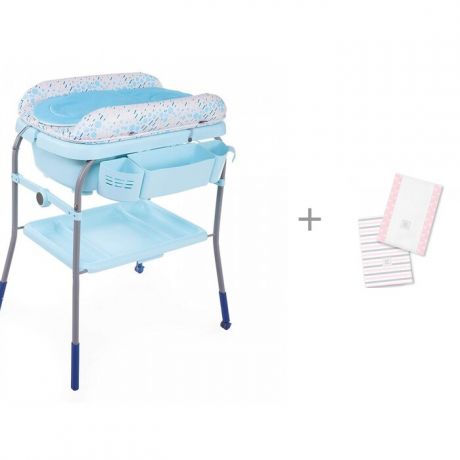 Пеленальные столики Chicco Cuddle & Bubble Comfort и Полотенчики SwaddleDesigns Baby Burpie Simple Stripe