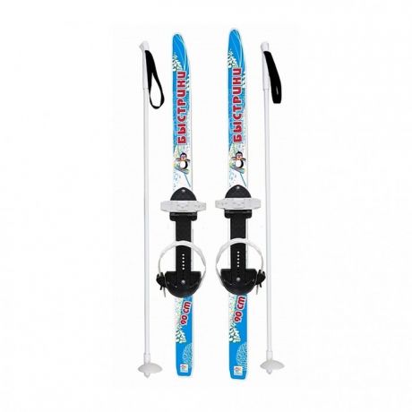 Ледовые коньки и лыжи R-Toys Лыжи детские Быстрики с палками