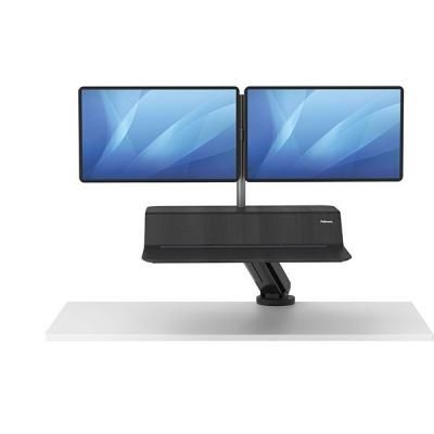 Платформа для работы сидя - стоя Fellowes Lotus RT Sit-Stand Workstation, черная, для 2 мониторов FS-80816