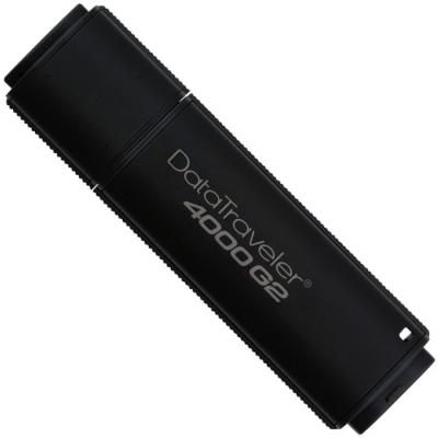 Внешний накопитель 8Gb USB Drive <USB3.0> Kingston DataTraveler 4000 G2 256 AES FIPS 140-2 Level 3 (Management Ready) черный (DT4000G2DM/8GB)