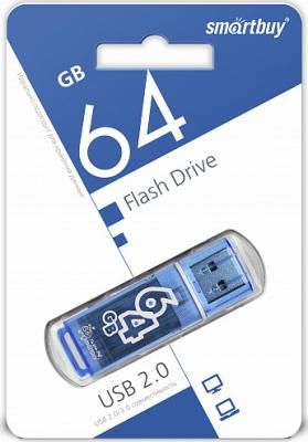 Флешка 64Gb Smart Buy Glossy USB 2.0 голубой SB64GBGS-B