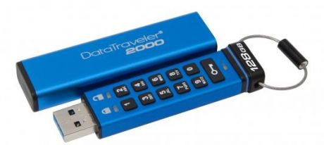 Флэш-драйв Kingston DataTraveler 2000, 128 Гб, USB 3.1 с алфавитно-цифровой клавиатурой