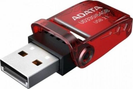 Флеш накопитель 64GB A-DATA UD330, USB 3.1, Красный