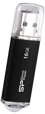 Внешний накопитель 16GB USB Drive <USB 2.0> Silicon Power Ultima II Black I-series SP016GBUF2M01V1K