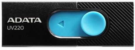 Флеш накопитель 16GB A-DATA UV220, USB 2.0, черный/голубой
