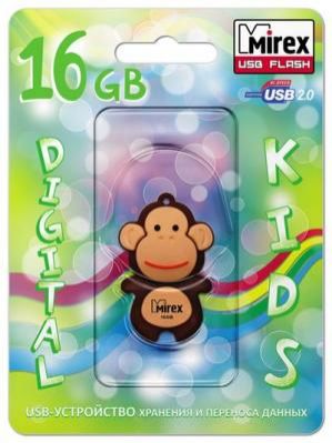 Флеш накопитель 16GB Mirex Monkey, USB 2.0, Коричневый