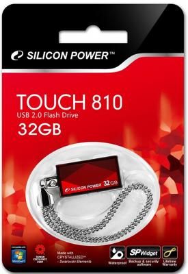 Внешний накопитель 32GB USB Drive <USB 2.0> Silicon Power Touch 810 Red SP032GBUF2810V1R