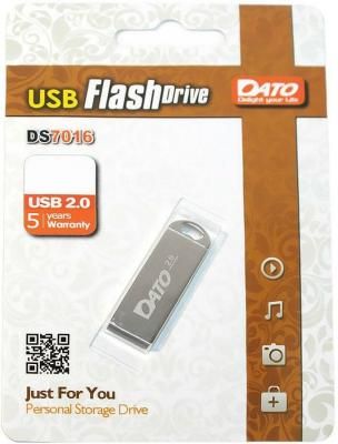 Флешка 64Gb Dato DS7016 USB 2.0 серебристый DS70016-64G