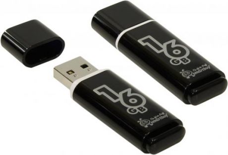 Флешка 16Gb Smart Buy Glossy USB 2.0 USB 2.0 черный