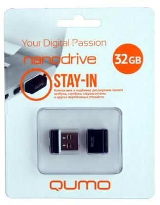 Флешка USB 32Gb QUMO NanoDrive USB2.0 черный QM32GUD-NANO-B