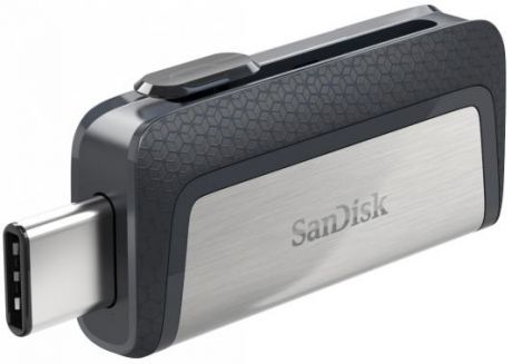 Флешка USB 128Gb SanDisk Ultra Dual SDDDC2-128G-G46 серый с узором