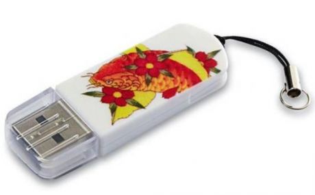 Флешка USB 32Gb Verbatim Mini Tattoo Koi 49897 USB2.0 белый с узором