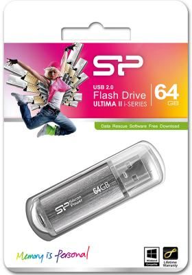 Внешний накопитель 64GB USB Drive <USB 2.0> Silicon Power Ultima II Silver I-series
