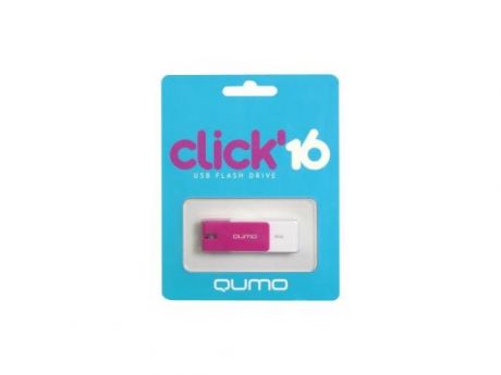 Флешка USB 16Gb QUMO Click USB2.0 бело-фиолетовый QM16GUD-CLK-Violet