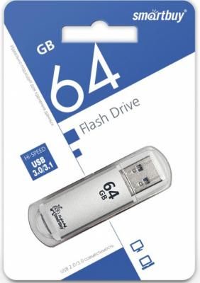 Флешка 64Gb Smart Buy V-Cut USB 3.0 серебристый SB64GBVC-S3