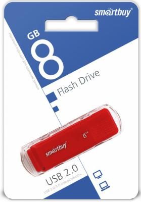 Флешка 8Gb Smart Buy Dock USB 2.0 красный SB8GBDK-R
