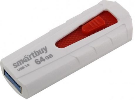 Флешка 64Gb Smart Buy IRON USB 3.0 белый красный SB64GBIR-W3