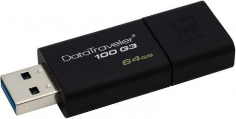Флешка 64Gb Kingston DataTraveler 100 G3 USB 3.1 черный DT100G3/64GB-3P