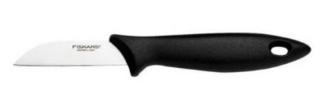 Нож кухонный Fiskars Essential (1023780) стальной для чистки овощей и фруктов лезв.70мм прямая заточка черный