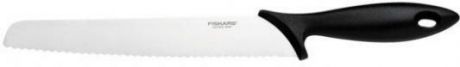 Нож Fiskars Essential (1023774) стальной для хлеба лезв.230мм серрейт. заточка черный