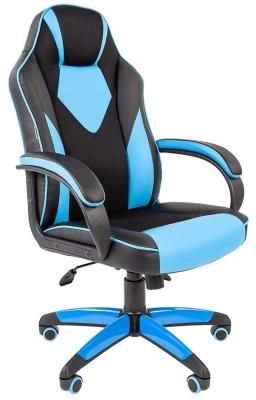Кресло офисное Chairman GAME 17 (7024559) чёрный голубой