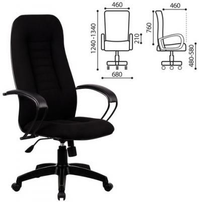 Кресло офисное МЕТТА "BP-2PL", ткань, черное