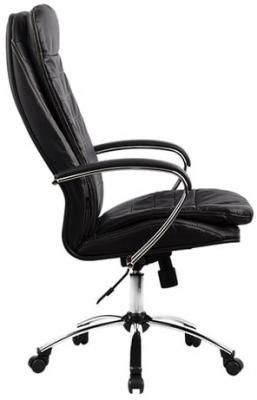 Кресло офисное МЕТТА "LK-3CH", кожа, хром, черное