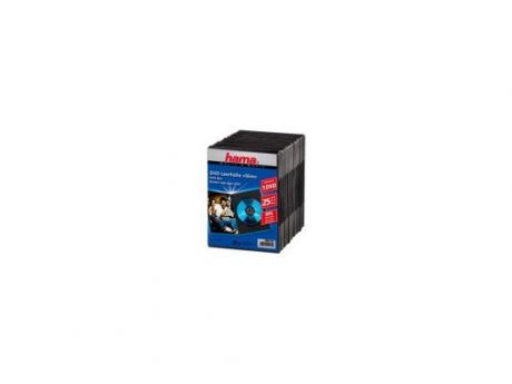 Коробка Hama для DVD Slim 25 шт. пластик черный H-51182