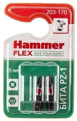 Бита Hammer Flex 203-170 PZ-1 25мм, 2шт.