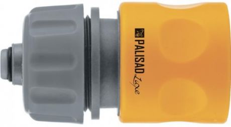 Соединитель пластмассовый быстросъемный для шланга 1/2", аквастоп, однокомпонентный, LUXE// Palisad