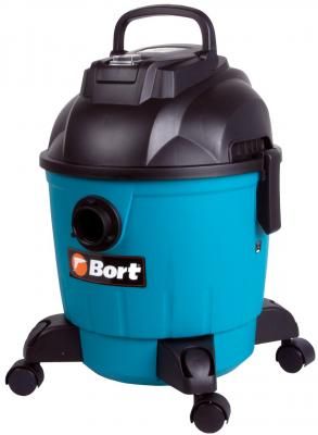 Промышленный пылесос BORT BSS-1218 сухая влажная уборка чёрный синий
