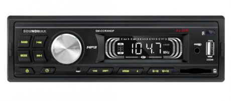 Автомагнитола Soundmax SM-CCR3052F USB MP3 FM SD 1DIN 4x45Вт черный