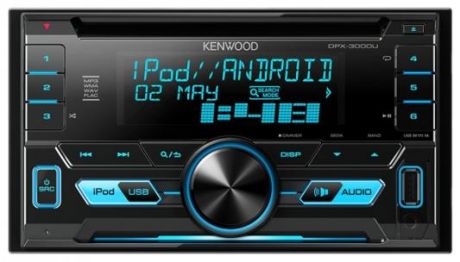 Автомагнитола Kenwood DPX-3000U USB MP3 CD FM RDS 2DIN 4х50Вт пульт ДУ черный