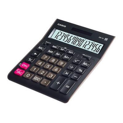 Калькулятор настольный CASIO GR-16-W-EP 16-разрядный черный