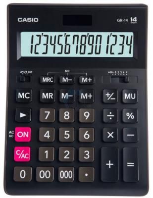 Калькулятор настольный CASIO GR-14-W-EP 14-разрядный черный