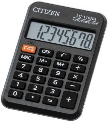 Калькулятор карманный Citizen LC-110NR 8-разрядный черный