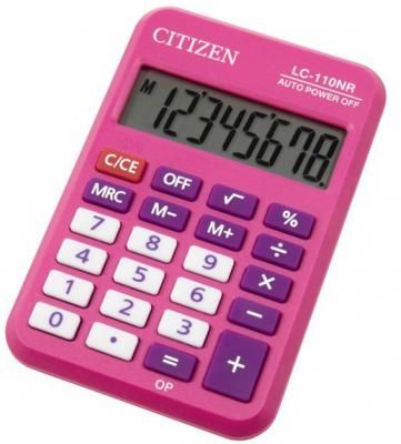 Калькулятор карманный Citizen LC-110NRPK 8-разрядный розовый