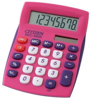 Калькулятор настольный Citizen SDC-450NPK-CFS 8-разрядный розовый
