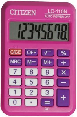 Калькулятор карманный Citizen LC-110N 8-разрядный розовый