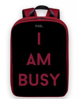 Рюкзак 13" Pixel "PLUS" полиэстер черно-красный PXPLUSRL01